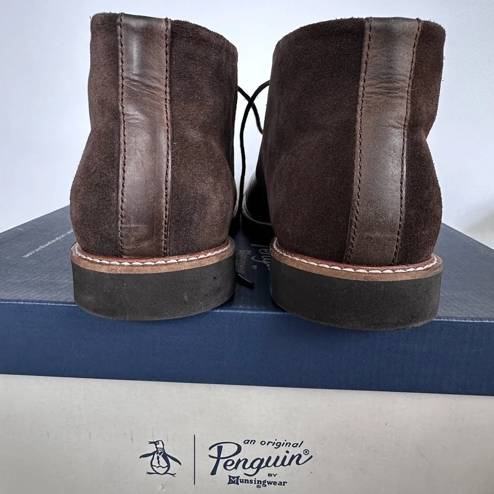 Original Penguin Brown Suede Desert Boots Size:10.5